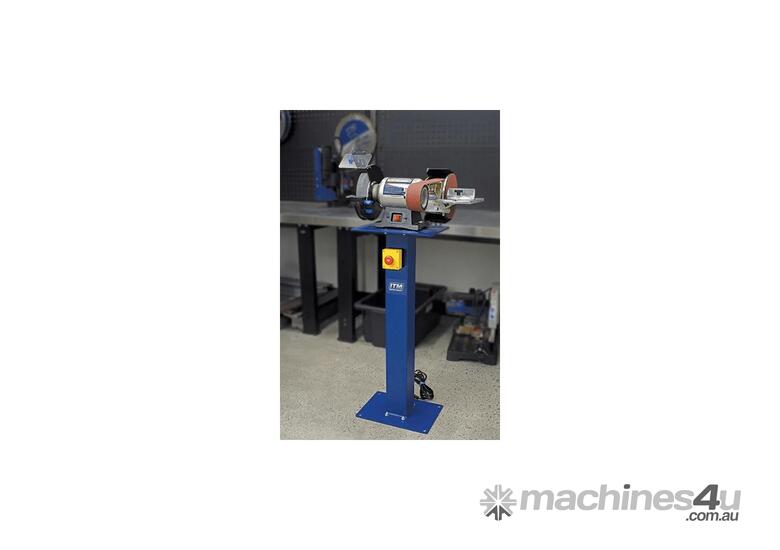 caption Heavy Duty Bench Grinder Stand with Emergency Stop Switch - Suits 200mm & 250mm ITM Bench Grinders -