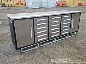 Steelman 10' Work Bench/Tool Cabinet, 18 Drawers, 2 Doors  - picture0' - Click to enlarge