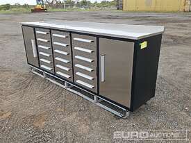 Steelman 10' Work Bench/Tool Cabinet, 18 Drawers, 2 Doors  - picture1' - Click to enlarge