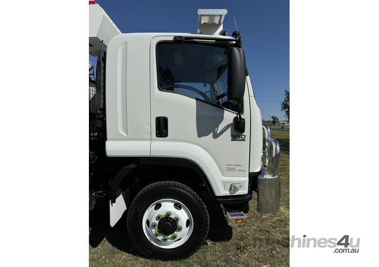 caption Isuzu FSS550 4x4 EWP ( Cherry Picker ) Service Body Truck. Ex Govt