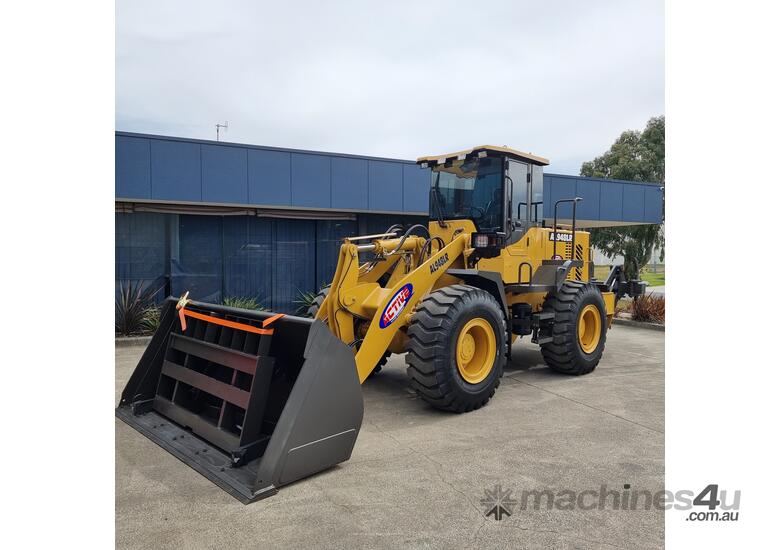 14.5T Wheel Loader with Rear rippers 180HP Cummins Engine, Quick Hitch, GP Bucket & Pallet Forks