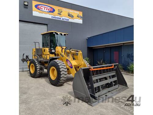 14.5T Wheel Loader with Rear rippers 180HP Cummins Engine, Quick Hitch, GP Bucket & Pallet Forks