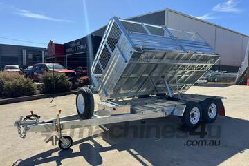 BIGMAN TRAILER 12x7 3-Way Tipper Flat Top Trailer 3500KG with Ramps and Cages