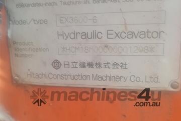 2012 Hitachi EX3600-6 Hydraulic Excavator