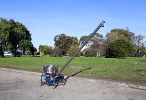 Stainless Steel Hopper Screw Auger Conveyor with Agitator - 2.6m High