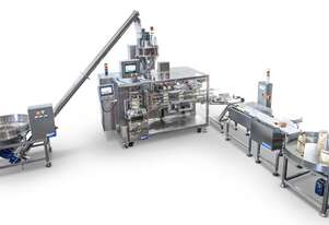 Emrich Packaging Machinery - Inbag Mini Servo Pre-Made Pouch Weighing/Bagging Line - Food Powders