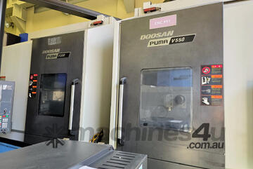 2016 Doosan Model V550R/L CNC Vertical Lathes (2 sets)