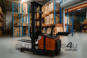4m Walkie Reach Stacker Forklift - 1000kg Electric Pallet Stacker