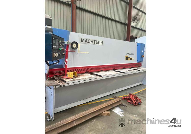 Used Machtech 4 metre x 6mm Variable Rake Hydraulic Guillotine