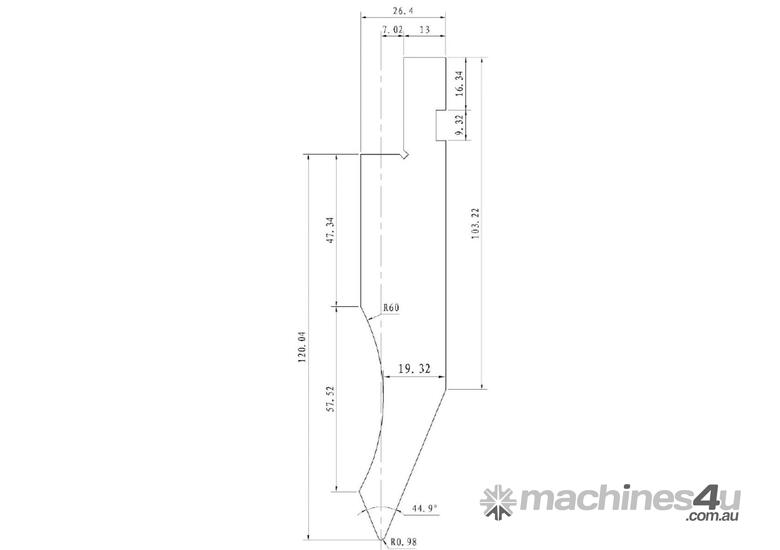 Click to view full size photos PRESS BRAKE TOOLING 45 Deg Top Punch