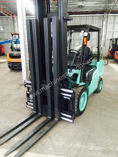 caption Used LPG Mitsubishi 3.5 tonne forklift