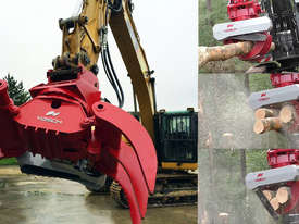 VOSCH Heavy duty rotating excavator grapple with saw unit - picture2' - Click to enlarge