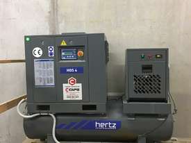Hertz 4kw / 5.5hp HGS4 Screw compressor with dryer - picture0' - Click to enlarge