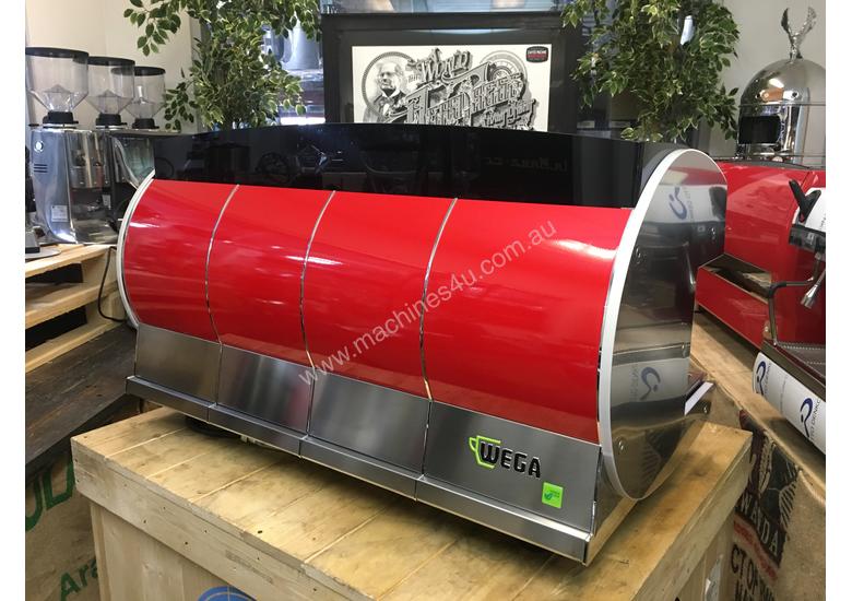 Click to view full size photos WEGA CONCEPT 3 GROUP ESPRESSO COFFEE MACHINE RED