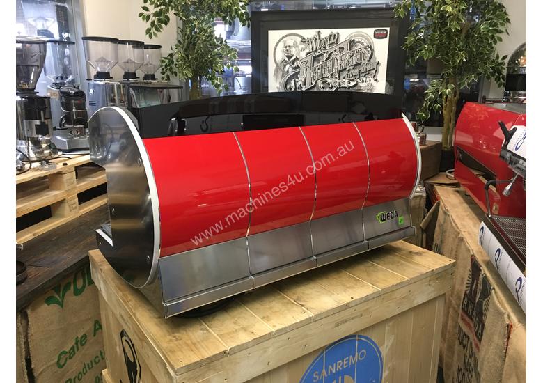 Click to view full size photos WEGA CONCEPT 3 GROUP ESPRESSO COFFEE MACHINE RED