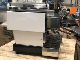 LA MARZOCCO LINEA CLASSIC 2 GROUP-WHITE WITH TIMBER HANDLES ESPRESSO COFFEE MACHINE - picture0' - Click to enlarge