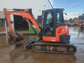USED KUBOTA U55-4 EXCAVATOR WITH FULL A/C CABIN, HITCH, 4 BUCKETS AND LOW 425 HOURS - picture0' - Click to enlarge