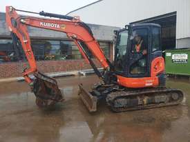 USED KUBOTA U55-4 EXCAVATOR WITH FULL A/C CABIN, HITCH, 4 BUCKETS AND LOW 425 HOURS - picture1' - Click to enlarge