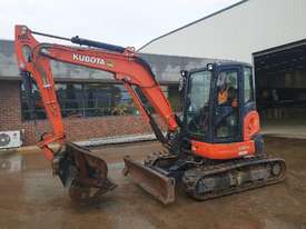 USED KUBOTA U55-4 EXCAVATOR WITH FULL A/C CABIN, HITCH, 4 BUCKETS AND LOW 425 HOURS - picture2' - Click to enlarge