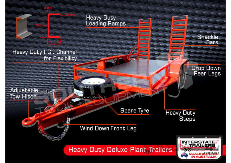 caption 3500kg Plant Trailer ATM 3.5 TON suit Bobcats ATTPT