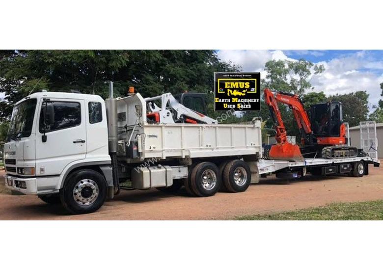 caption Combo Tipper, Excavator 2018, Bobcat 2018, Tag Trailer 2019 with work. TS493