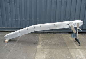 Stainless Incline Motorised Belt Conveyor - 3m long