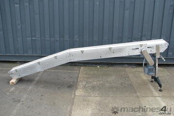 Stainless Incline Motorised Belt Conveyor - 3m long