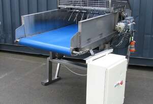 STAINLESS STEEL Motorised Variable Speed Belt Conveyor Sorter - 1.4m long