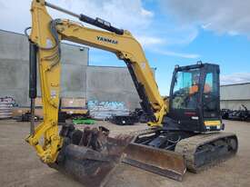 USED YANMAR SV100-2B 10T EXCAVATOR WITH LOW 650 HOURS, HYDRAULIC HITCH, 3 BUCKETS AND RUBBER TRACKS - picture0' - Click to enlarge
