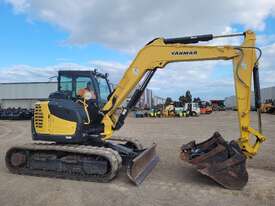 USED YANMAR SV100-2B 10T EXCAVATOR WITH LOW 650 HOURS, HYDRAULIC HITCH, 3 BUCKETS AND RUBBER TRACKS - picture1' - Click to enlarge