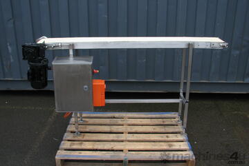 STAINLESS STEEL Motorised Belt Conveyor - 1.58m long