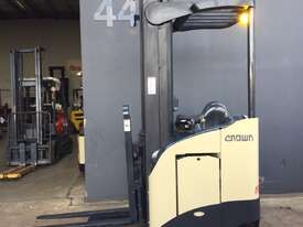 Crown RR5200 Stand on Reach Forklift Truck Refurbished & Repainted - picture0' - Click to enlarge