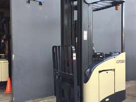 Crown RR5200 Stand on Reach Forklift Truck Refurbished & Repainted - picture2' - Click to enlarge