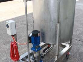 Mobile Stainless Steel Tank with Circulation Pump. - picture2' - Click to enlarge