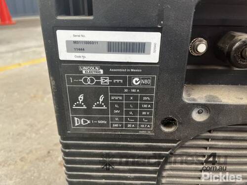 Lincoln Electric 180C Mig Welder, 30-180A, 240V 50Hz, Note: Used/Untested