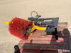 Unknown Hydraulic Sweeper Attachment With PVC Bristles. NOTE: No Plate Or Serial Number - picture0' - Click to enlarge