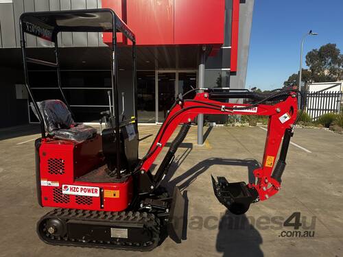 HZC MINI EXCAVATOR 1 TONE 7KW DIESEL SWING BOOM & ADJUSTABLE TRACK * POWERED BY Koop*