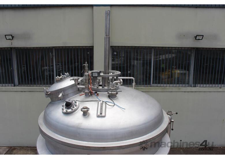 Stainless Steel Jacketed Pressure Vacuum Conta-Rotating Mixing Vessel.