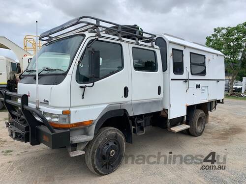2003 Mitsubishi 4 x 4 Canter Twin Cab Camper with Front Winch