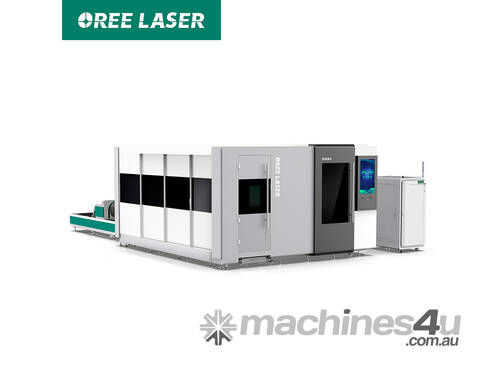 Oree Fiber Laser 3m x 1.5m Exchange Table with Rotary Axis 6.5m 3KW IPG