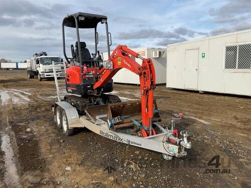 2023 Kubota U17-3 Mini Hydraulic Excavator with Trailer