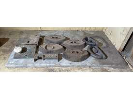 MARBLE CHOPPING BOARD + ANTIQUE IRONS ETC - picture0' - Click to enlarge