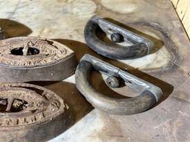 MARBLE CHOPPING BOARD + ANTIQUE IRONS ETC - picture2' - Click to enlarge