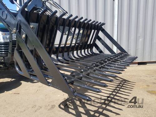 caption AgKing - Tractor Rock Bucket RBTZ8: Front Loader w/ Quick Release