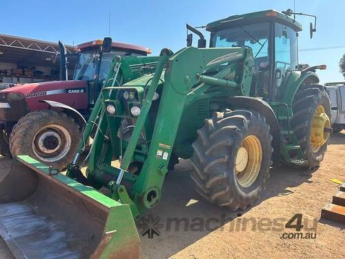 2003 John Deere 7820 Powershift FWA 200hp Tractor + Loader