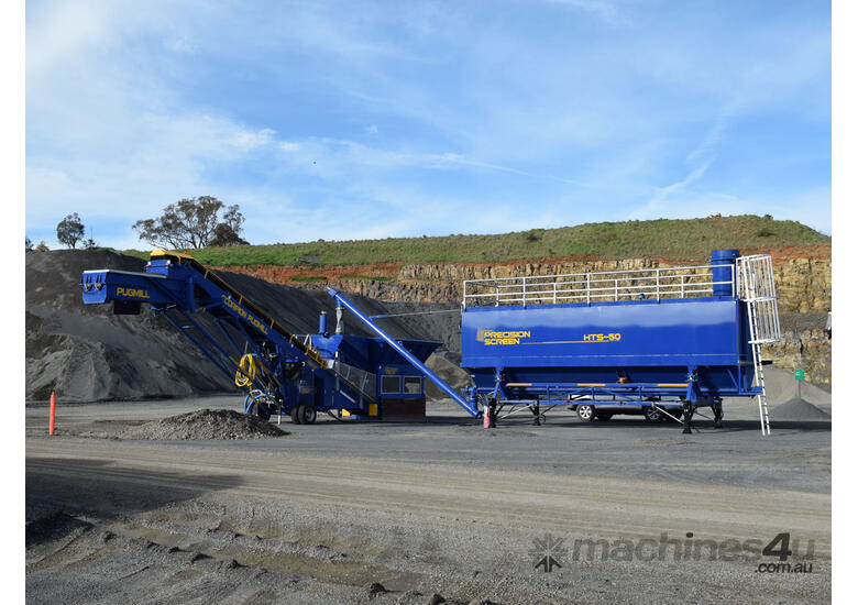 caption Precisionscreen HTS-50 Horizontal Transfer Silo - Built in Australia for Australian Conditions!