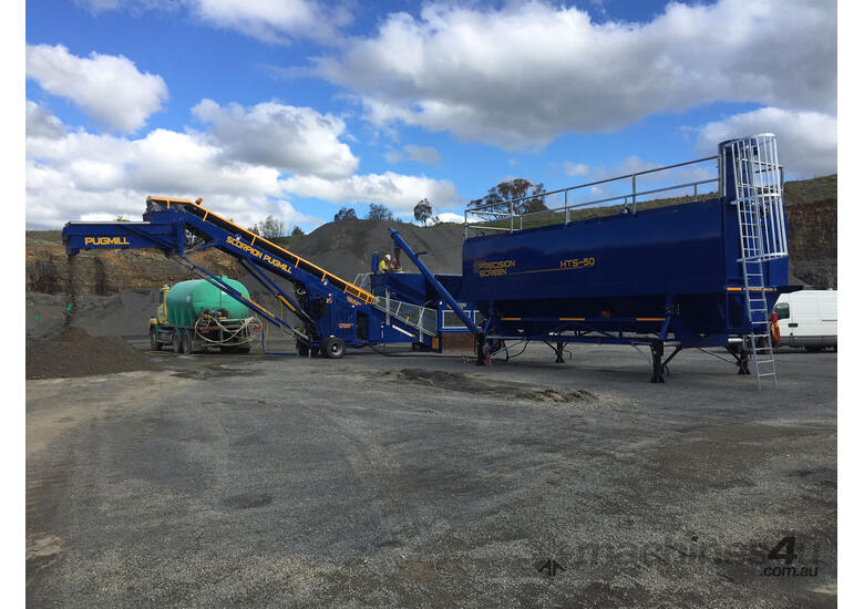 caption Precisionscreen HTS-50 Horizontal Transfer Silo - Built in Australia for Australian Conditions!