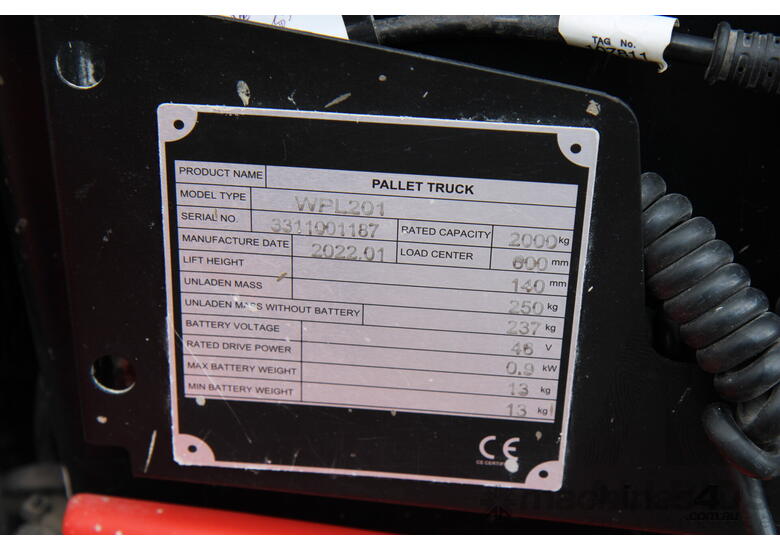 caption 2022 EP WPL201 Electric Lithium Ion Pallet Truck
