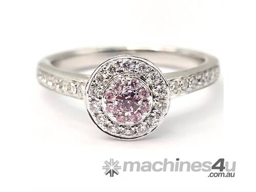 caption ARGYLE PINK DIAMOND RING 18CT WHITE GOLD