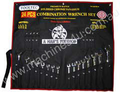 TOOLTEC Combination Wrench Set AF/Metric 24 Piece
